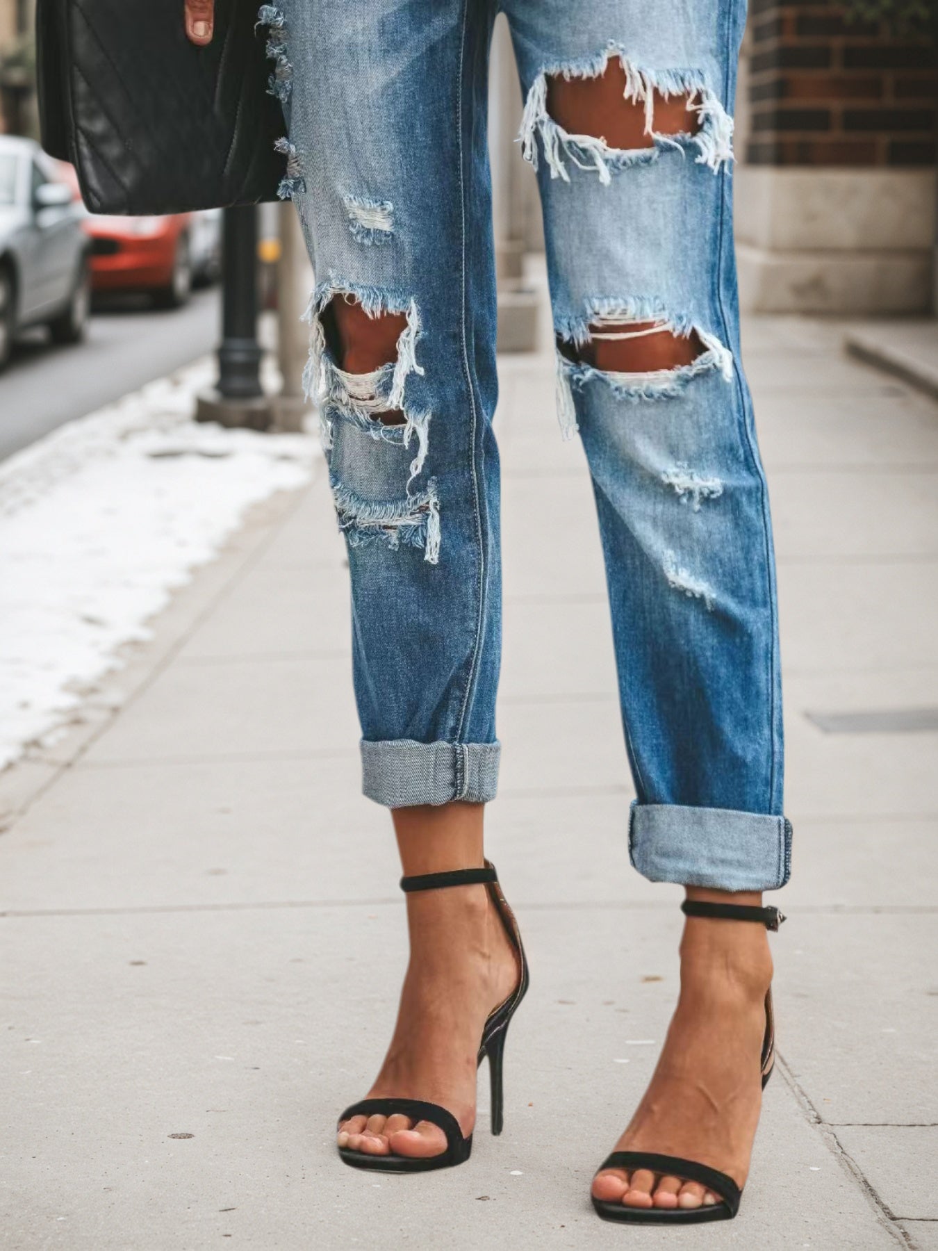 New Women’s Denim Pants, Ripped Jeans, Low Rise Jeans