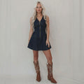 Sleeveless Denim Dress Women's Summer VNeck