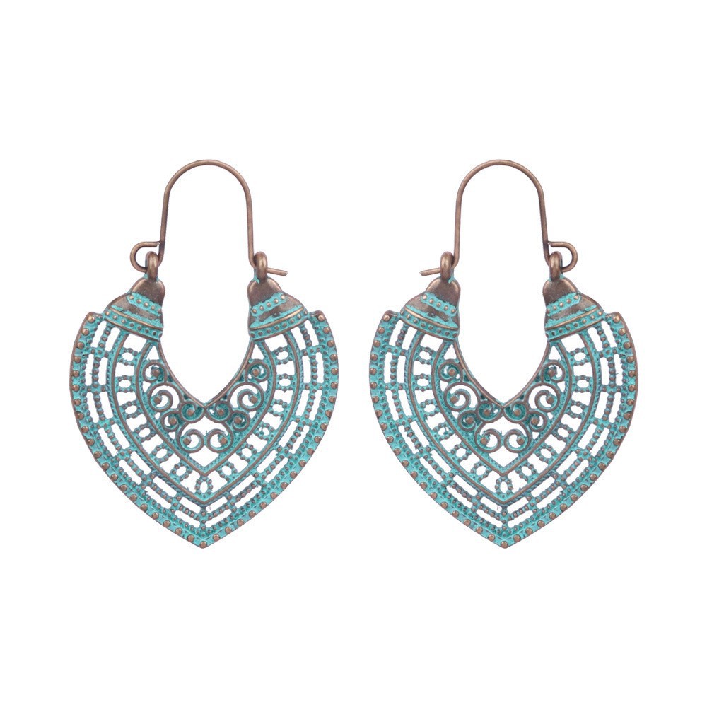 Vintage Ethnic Style Earrings Bohemian Turquoise Stud Earrings