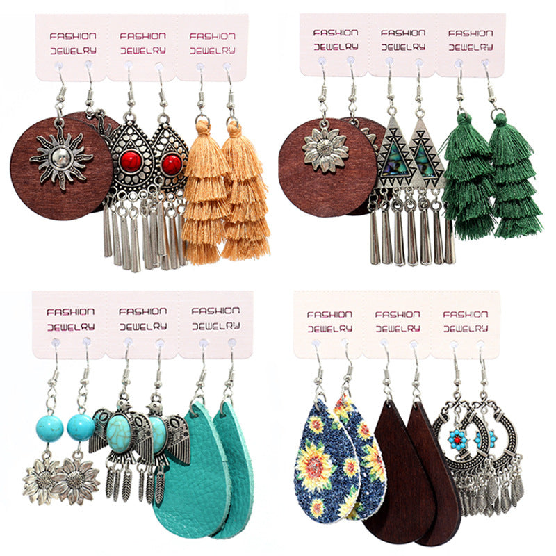Bohemian Retro Ethnic Style Exaggerated Quality Earrings