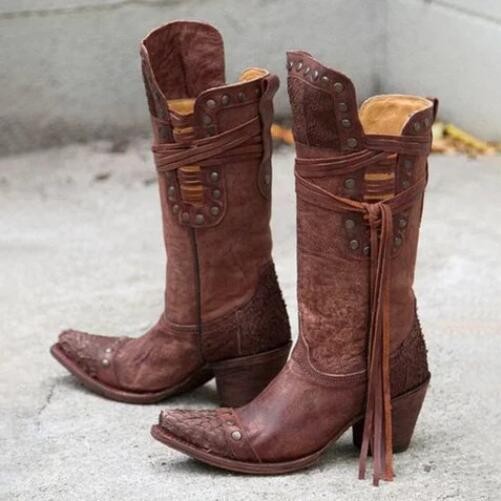 Fringed Pointed Boots