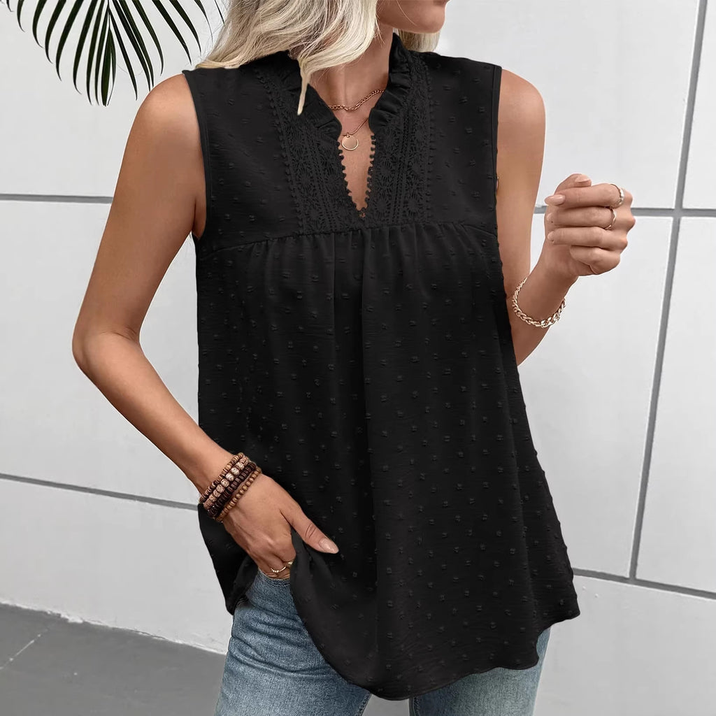 Summer Women's Lace Casual Sleeveless Top