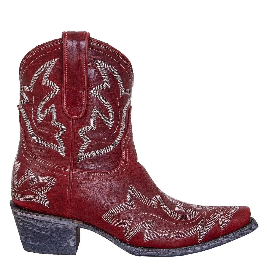 Women's thick heel boots embroidered Martin boots