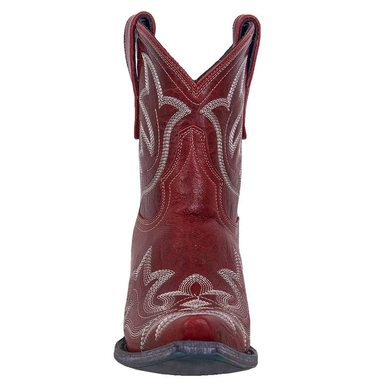 Women's thick heel boots embroidered Martin boots