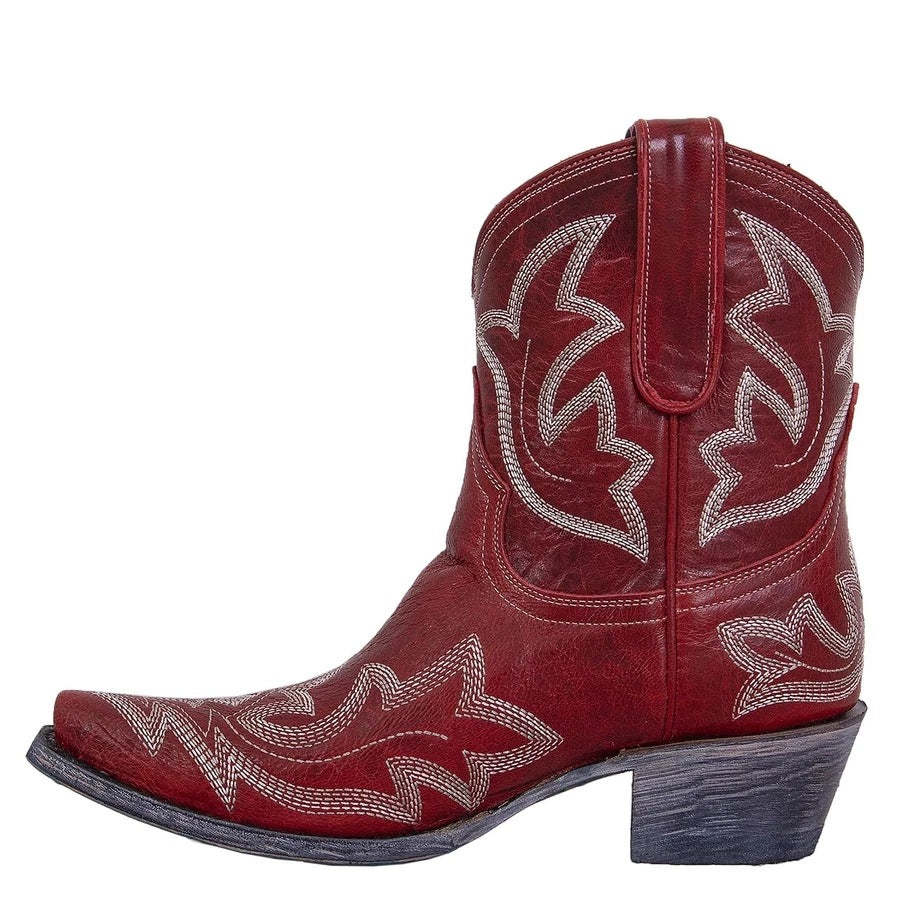 Women's thick heel boots embroidered Martin boots