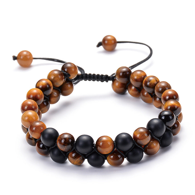 SevenChakra Natural Stone Handmade Braided Double Layer Lava Bracelets