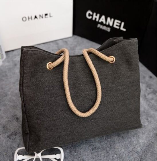 Factory direct new Korean version of the canvas canvas handbags Fashion wild simple trend women's large bags
