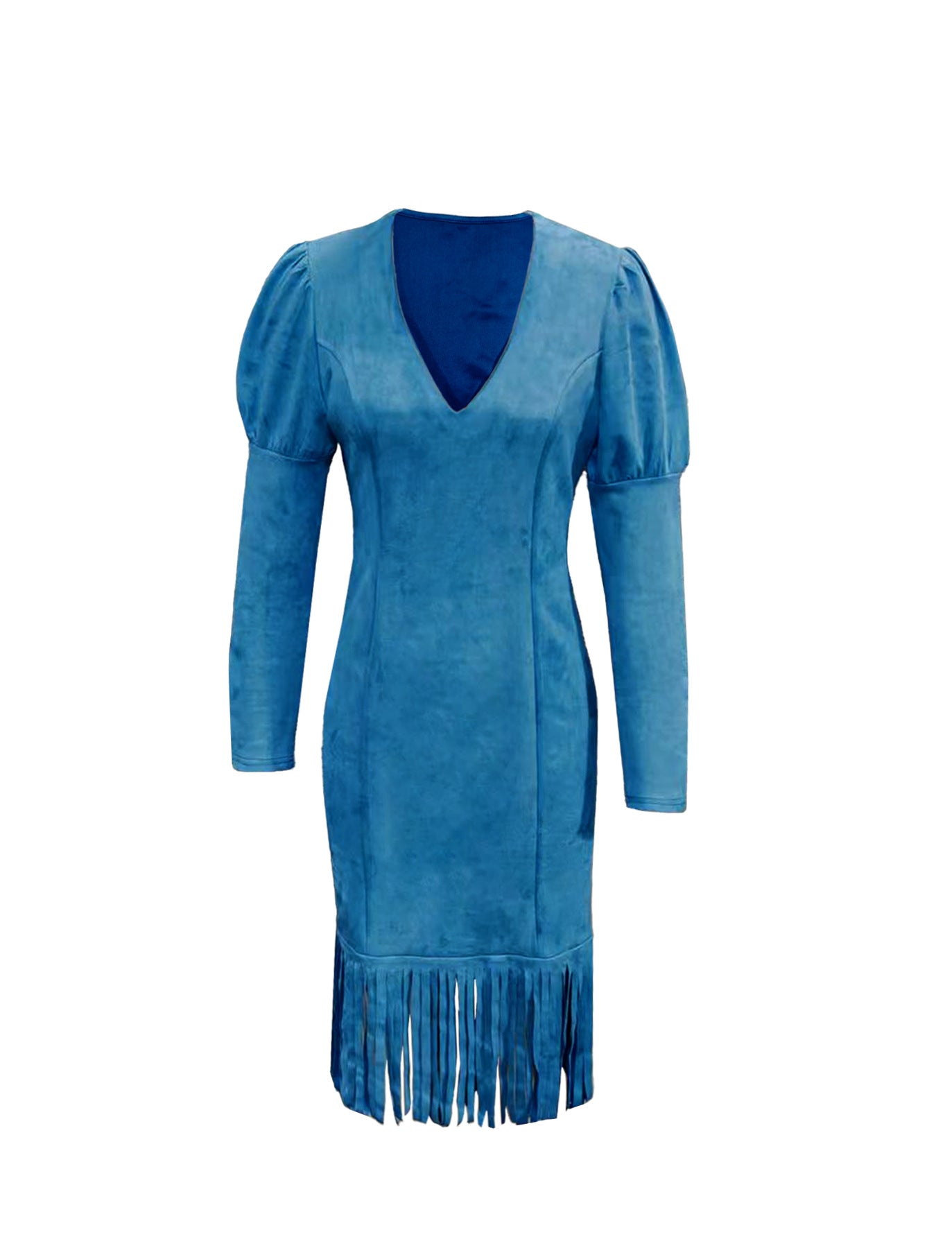 Retro Suede Fringe Sleeveless Mini Dress