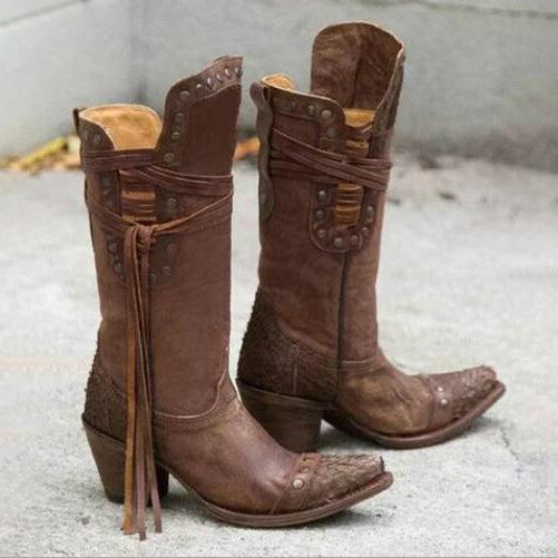 Fringed Pointed Boots