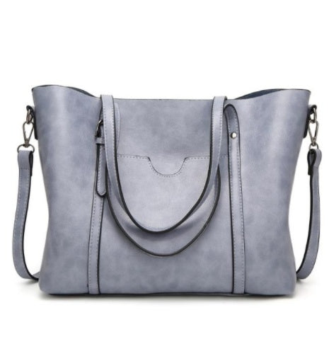 Promotion of 17 new fashion handbags bag retro all-match single shoulder bag simple oil wax portable Tote Bag