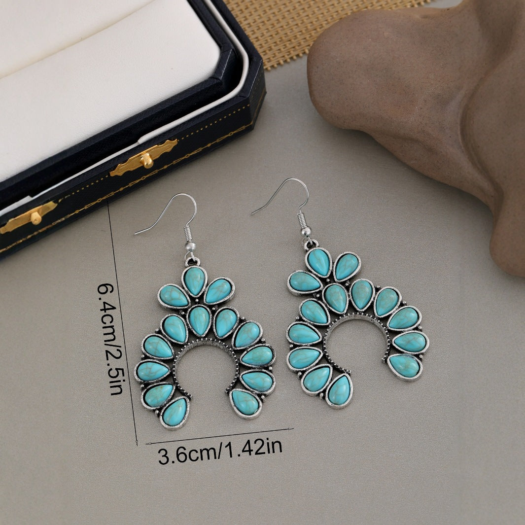 Bohemian Turquoise Retro Ethnic Style Earrings