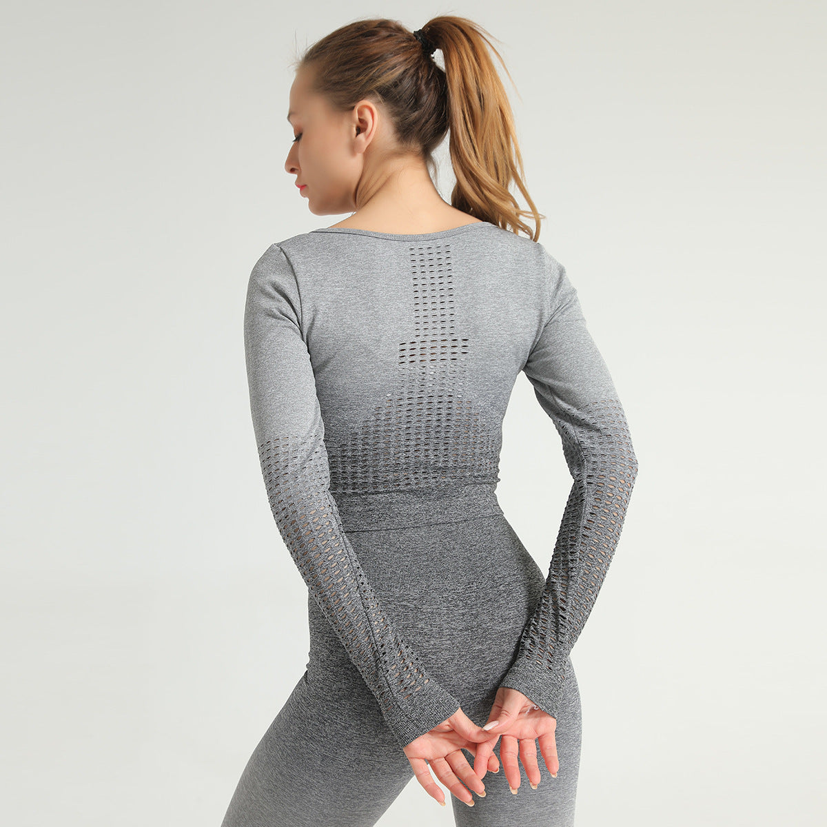 Hanging dye gradient hollow yoga clothes