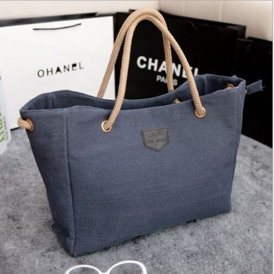 Factory direct new Korean version of the canvas canvas handbags Fashion wild simple trend women's large bags