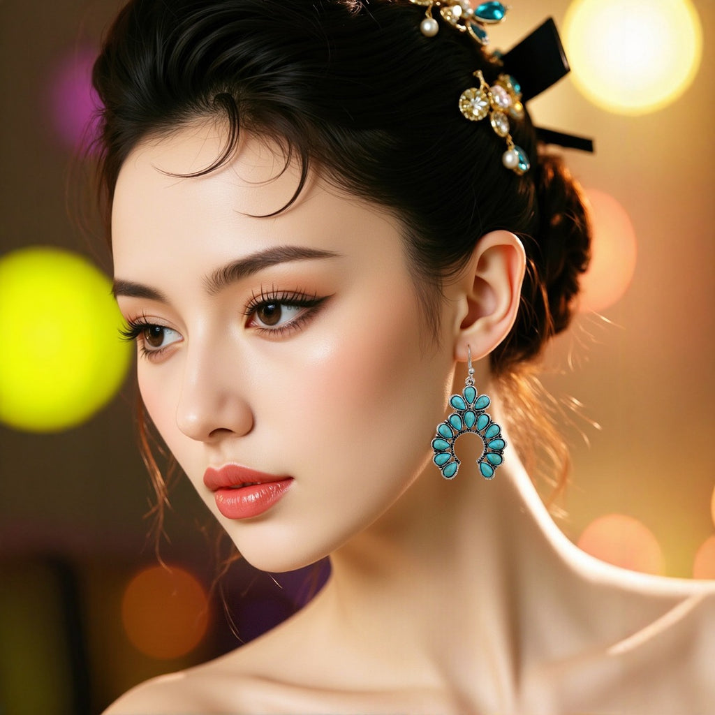 Bohemian Turquoise Retro Ethnic Style Earrings