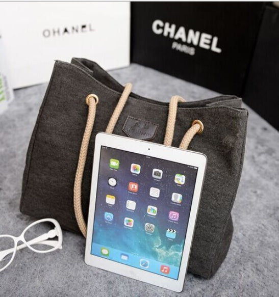 Factory direct new Korean version of the canvas canvas handbags Fashion wild simple trend women's large bags