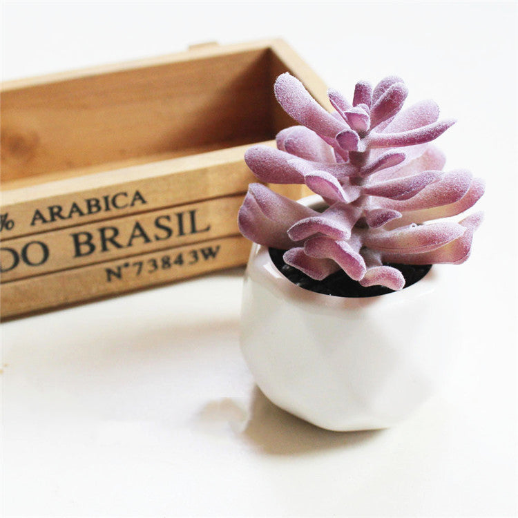 Artificial Succulent Bonsai Creative Ornaments for Home Table Garden Decoration Artificial Plants with Pot