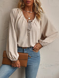 Women's Loose-Fit Long Sleeve Blouse – Casual & Comfortable
