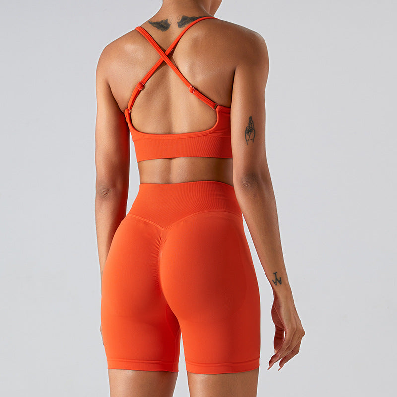 Women's Seamless Beauty Back Exercise Yoga Clothes
