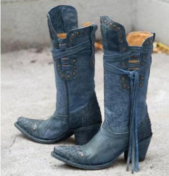 Fringed Pointed Boots