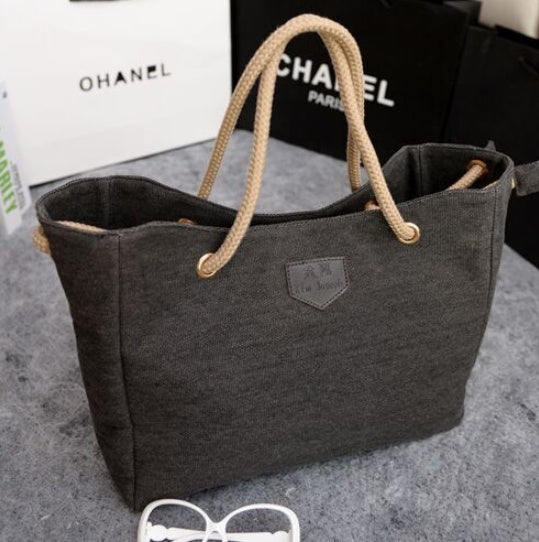 Factory direct new Korean version of the canvas canvas handbags Fashion wild simple trend women's large bags