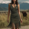 Women's Casual Tassel Dress – Fashionable & Fun