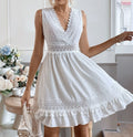 Womens New Arrival Lace-Patchwork Ear-Slit Dress