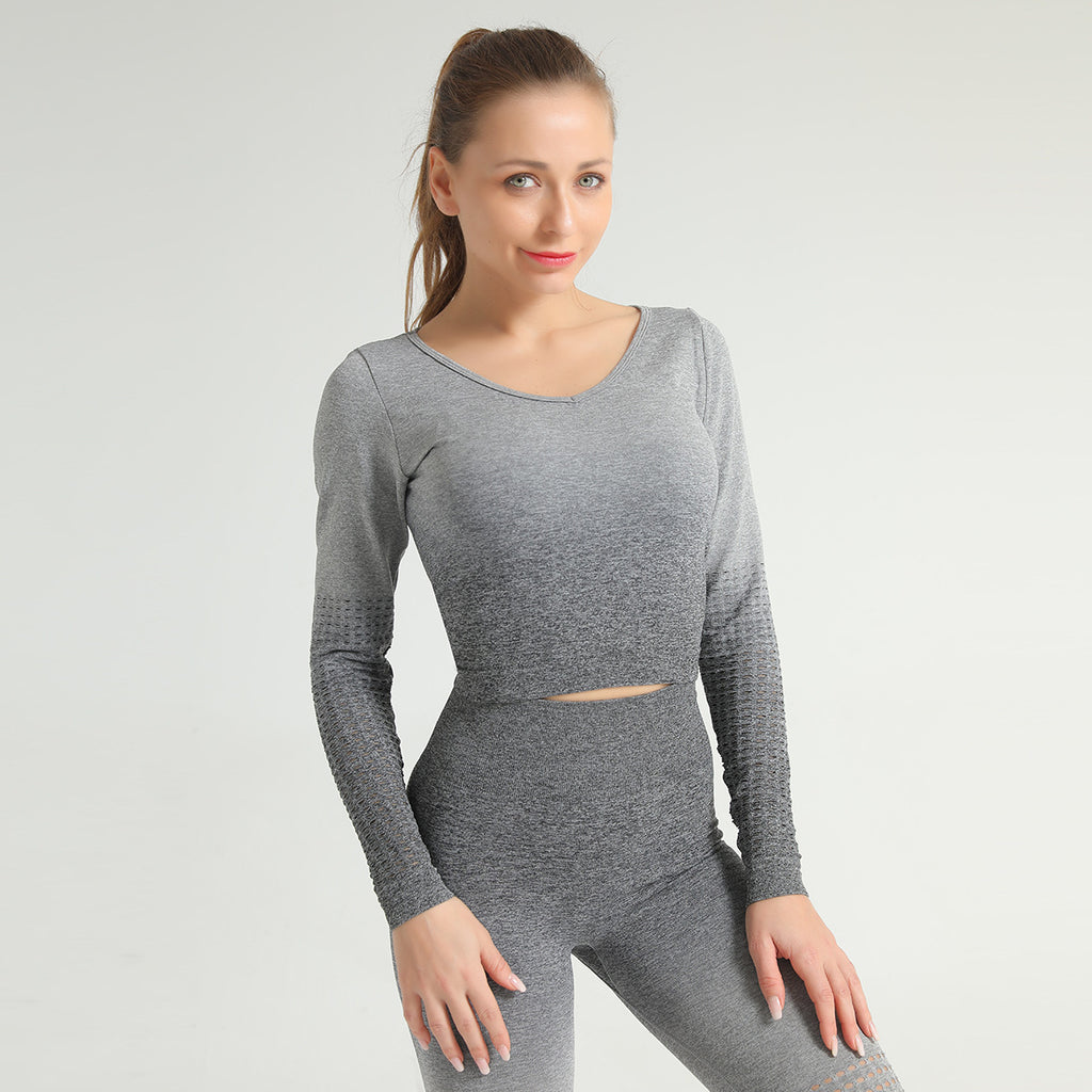Hanging dye gradient hollow yoga clothes