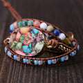 Color Turquoise Hand Woven Five-layer Hand String