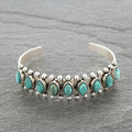 Bohemian Natural Turquoise Open Bracelet Antique Pattern Bracelet Bracelet Children