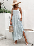 Women's Floral Print Flared Hem Slip Dress – Multi-Layer