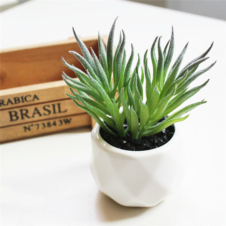 Artificial Succulent Bonsai Creative Ornaments for Home Table Garden Decoration Artificial Plants with Pot