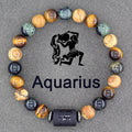Twelve Constellations Bracelets Natural Stone Pendant Planet Birthday Gift