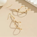 Creative Spiral Design Refined Stylish And Versatile Diamond Female Earring Ornament