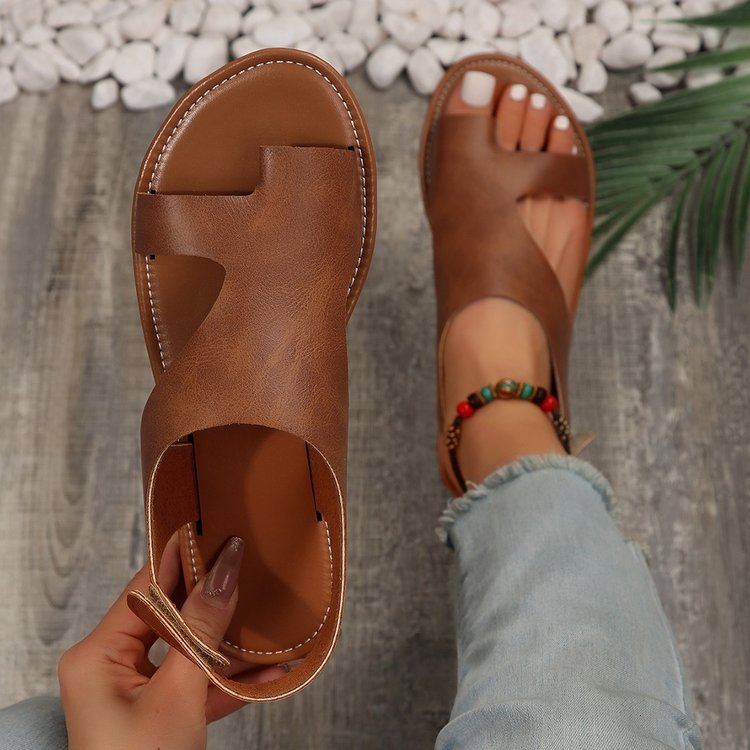 Plus-size Velcro Summer Flip-flops With A Flat Sole For Southeast Asia