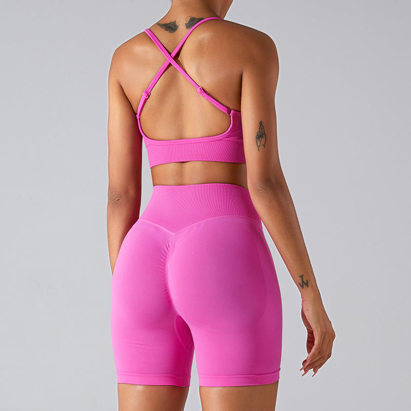 Women's Seamless Beauty Back Exercise Yoga Clothes