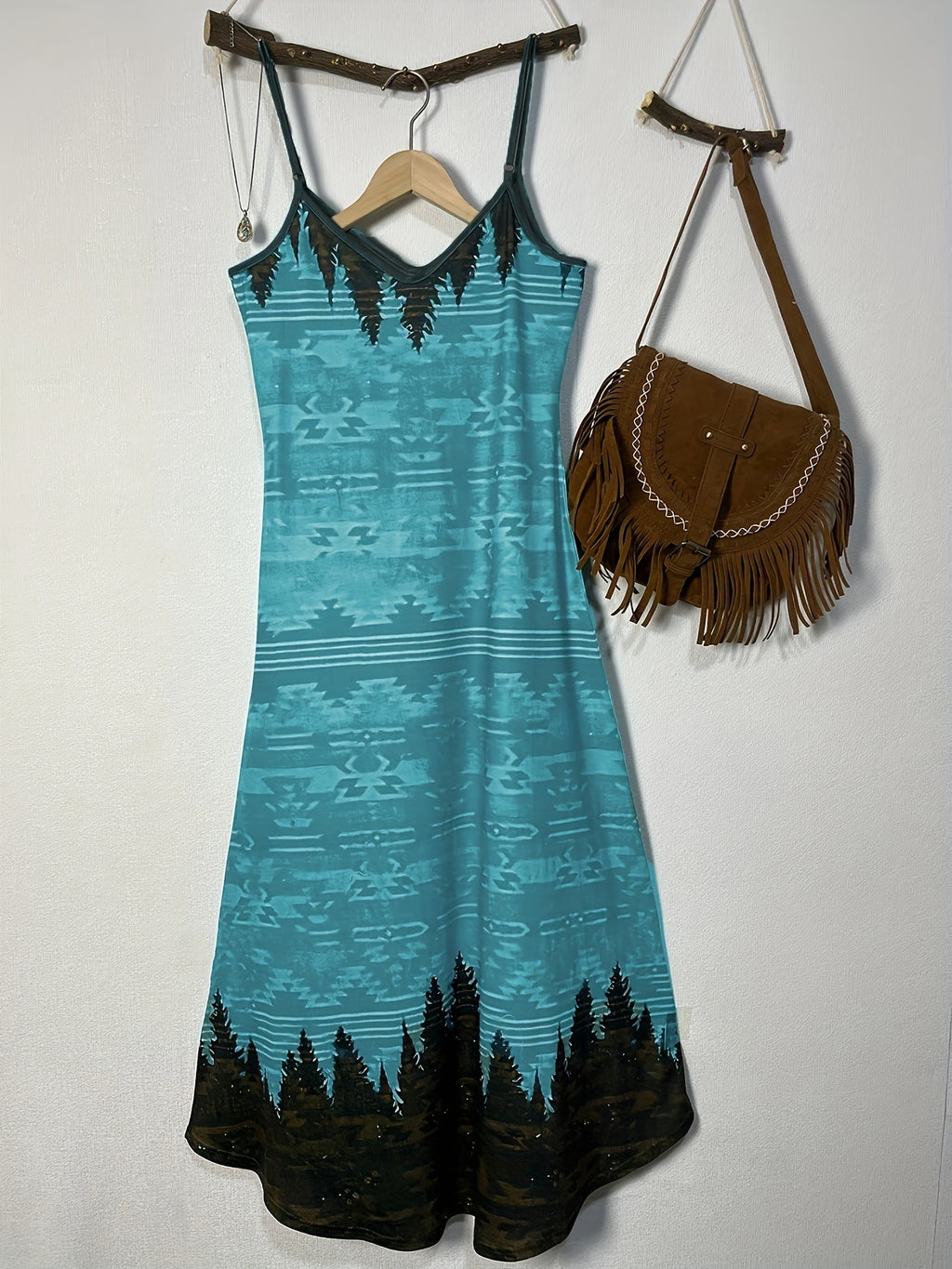 Women's Western V-Neck Printed Dress – Fashion Forward Style