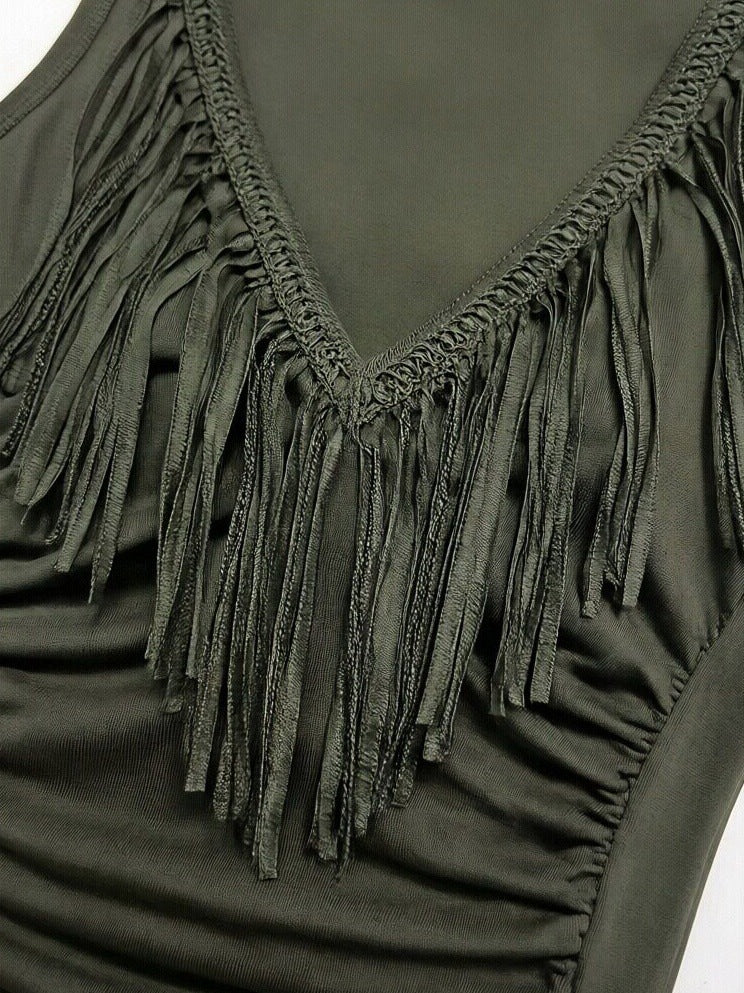 Women's Casual Tassel Dress – Fashionable & Fun