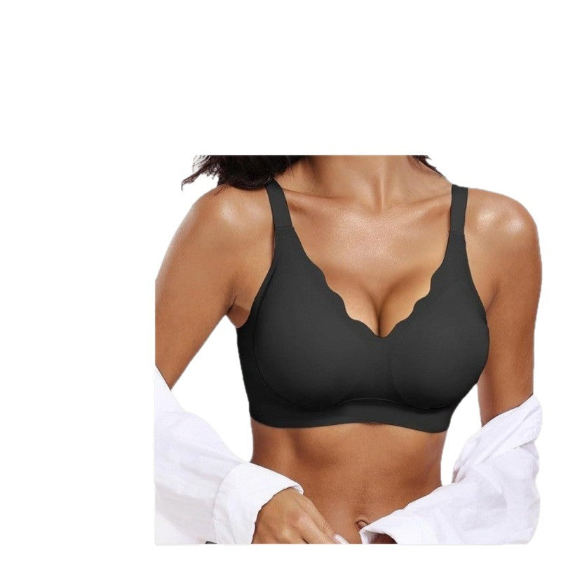 Plus-size Anti-sag Seamless Wavy-edge Lingerie