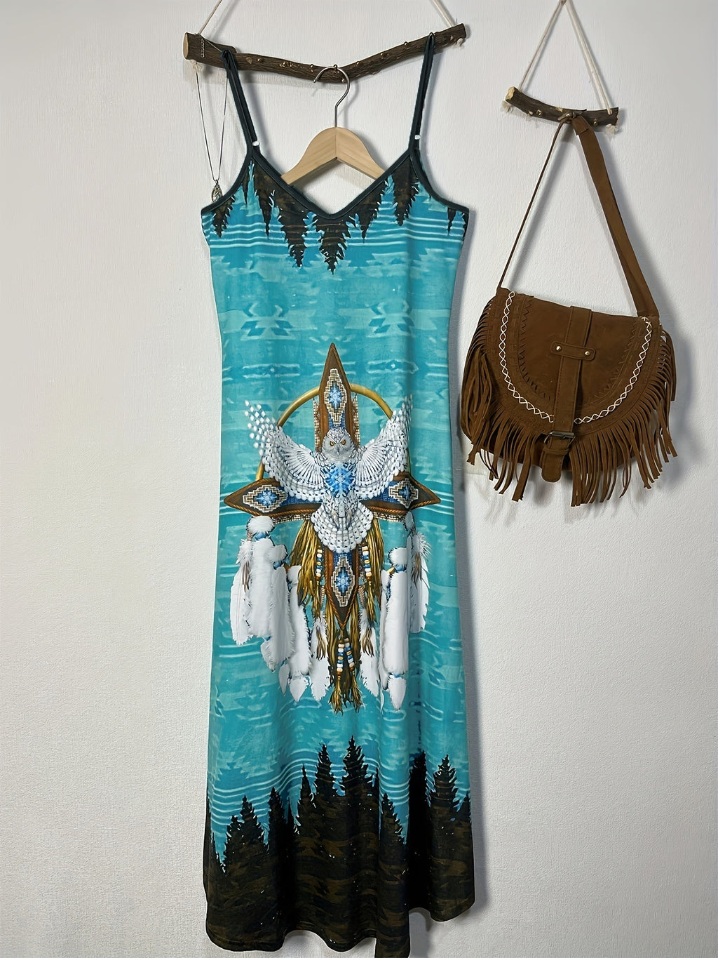 Women's Western V-Neck Printed Dress – Fashion Forward Style