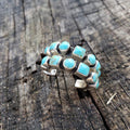 European And American Bohemian Inlaid Turquoise Earrings