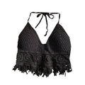Braided Summer Strap Padded Fringe Top