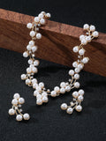Pearl & Rhinestone Earring and Necklace Set