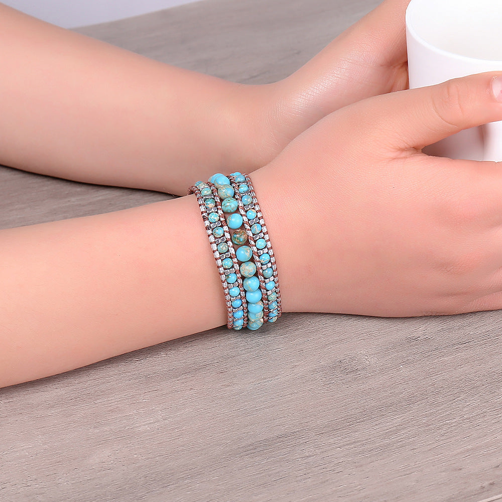 Bohemian Style Emperor Turquoise Handmade Bracelet